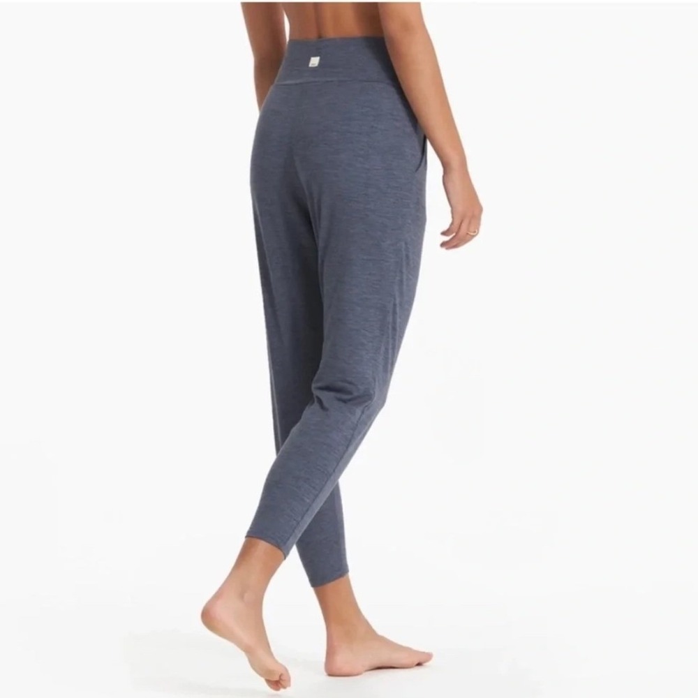 Vuori Lux Harem Jogger Pants Heathered Charcoal Blue Womens Medium High Rise